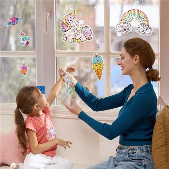 16 Projects Gem Painting, Kids Diamond Gem Painting Kit with 5D Gem, Arts& Craft - Picture 6 of 7